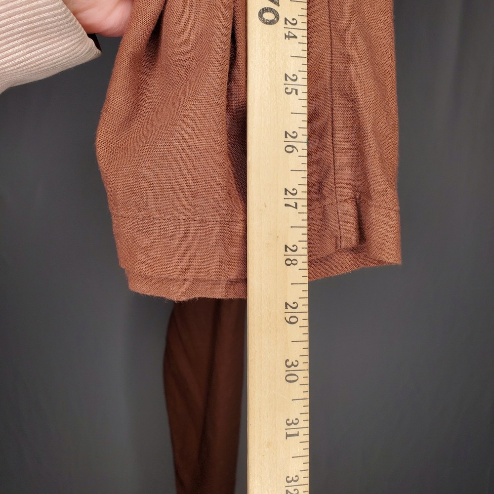 Old Navy High Waisted Linen Blend Wide Leg Pants Women XS Brown Casual Pull-On - Picture 7 of 11